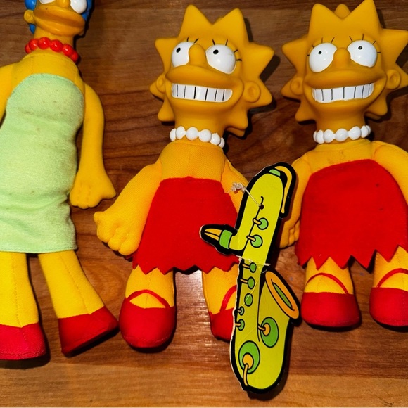 Vtg The Simpsons Family Dolls Burger King Toys 1990 Lisa, Bart, Maggie, Marge - Picture 3 of 12